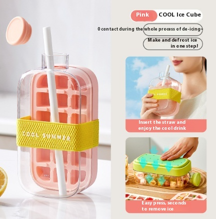 One-Click Molding Cooling Cup,Instant Ice Maker,Zero-Contact Design, Curling Mold, Portable & Stylish Chilled Drink