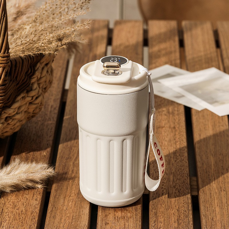 Smart Digital Temperature Bottle β 450ml Insulated Coffee Mug | Hot & Cold Thermos