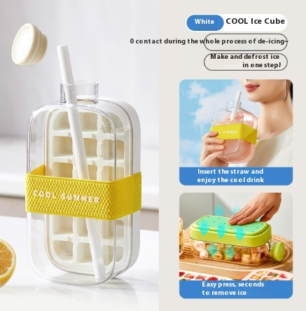 One-Click Molding Cooling Cup,Instant Ice Maker,Zero-Contact Design, Curling Mold, Portable & Stylish Chilled Drink
