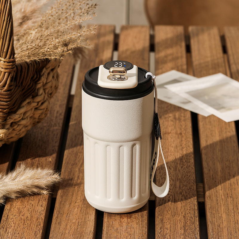 Smart Digital Temperature Bottle β 450ml Insulated Coffee Mug | Hot & Cold Thermos
