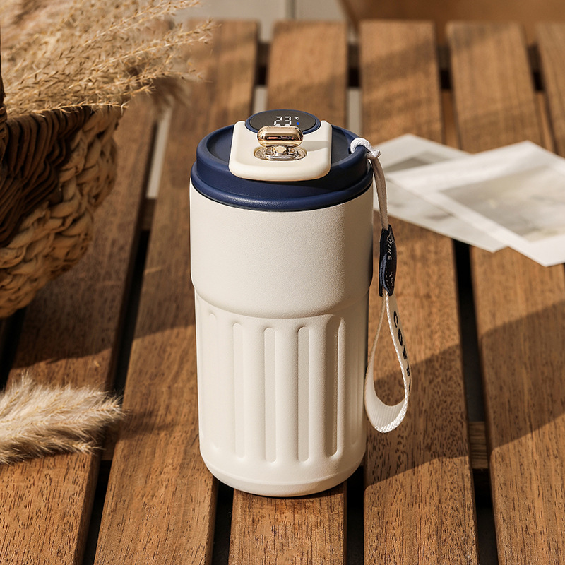 Smart Digital Temperature Bottle β 450ml Insulated Coffee Mug | Hot & Cold Thermos