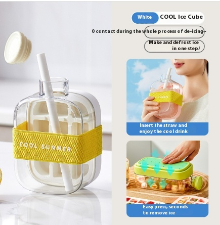 One-Click Molding Cooling Cup,Instant Ice Maker,Zero-Contact Design, Curling Mold, Portable & Stylish Chilled Drink