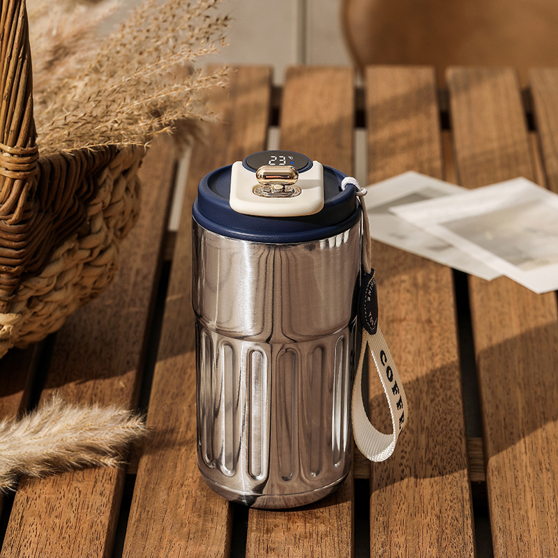Smart Digital Temperature Bottle β 450ml Insulated Coffee Mug | Hot & Cold Thermos