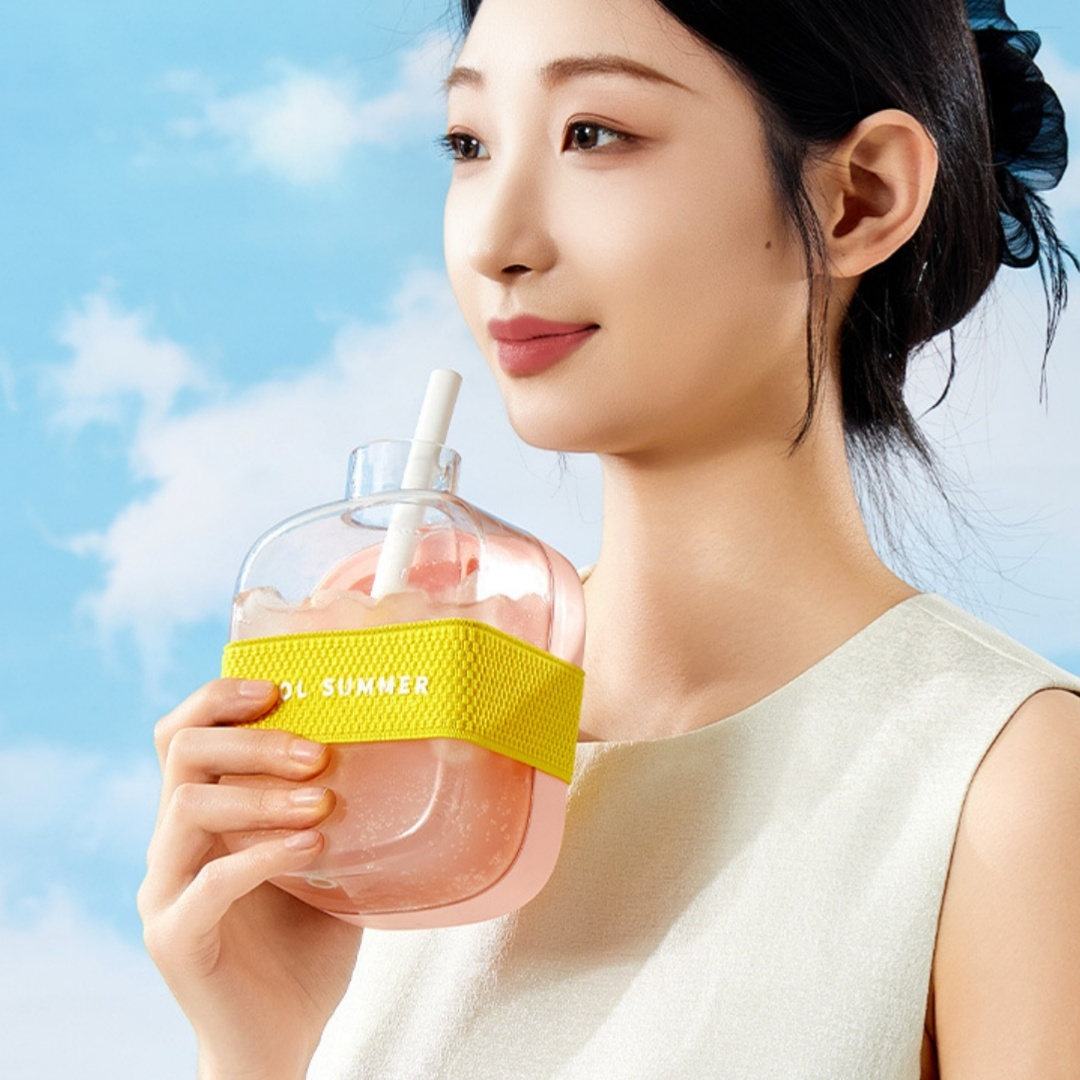 One-Click Molding Cooling Cup,Instant Ice Maker,Zero-Contact Design, Curling Mold, Portable & Stylish Chilled Drink