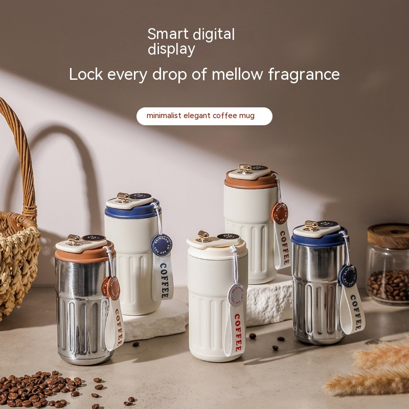 Smart Digital Temperature Bottle β 450ml Insulated Coffee Mug | Hot & Cold Thermos