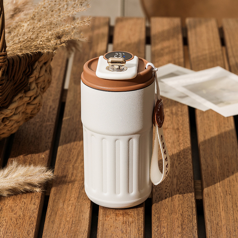Smart Digital Temperature Bottle β 450ml Insulated Coffee Mug | Hot & Cold Thermos