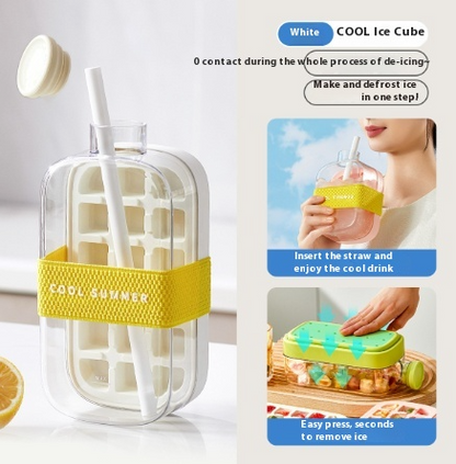 One-Click Molding Cooling Cup,Instant Ice Maker,Zero-Contact Design, Curling Mold, Portable & Stylish Chilled Drink