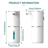 Automatic Soap Dispenser Touchless Foaming Soap Dispenser 380ml USB Rechargeable Electric 4 Level Adjustable Foam Soap Dispenser
