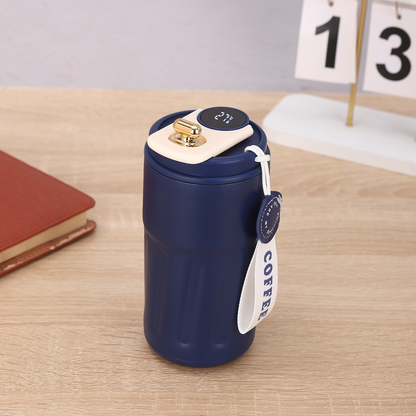 Smart Digital Temperature Bottle – 450ml Insulated Coffee Mug | Hot & Cold Thermos