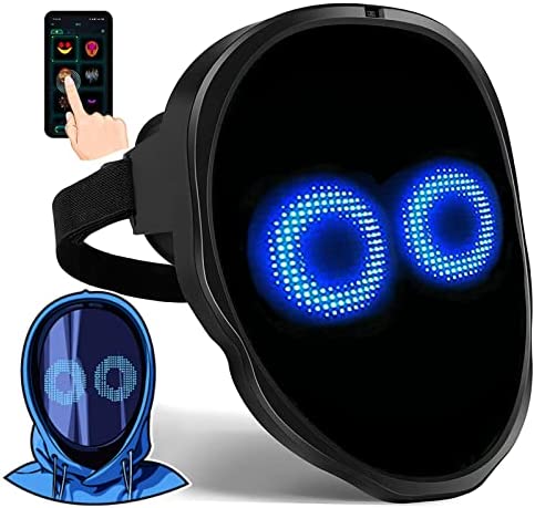 Face Transforming LED Mask with App Controlled - Programmable LED Halloween Mask
