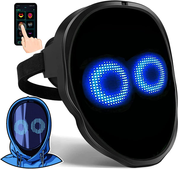 Face Transforming LED Mask with App Controlled - Programmable LED Halloween Mask