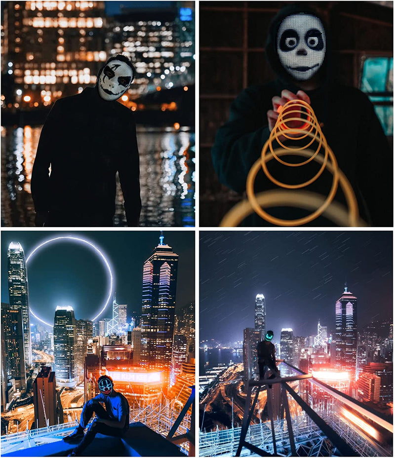 Face Transforming LED Mask with App Controlled - Programmable LED Halloween Mask