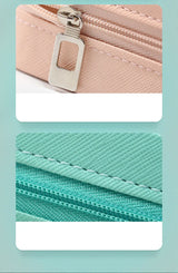Mini Jewelry Storage Box Portable Home Travel Earrings Necklace Storage Case for Women Ring Organizer PU Leather Display Case