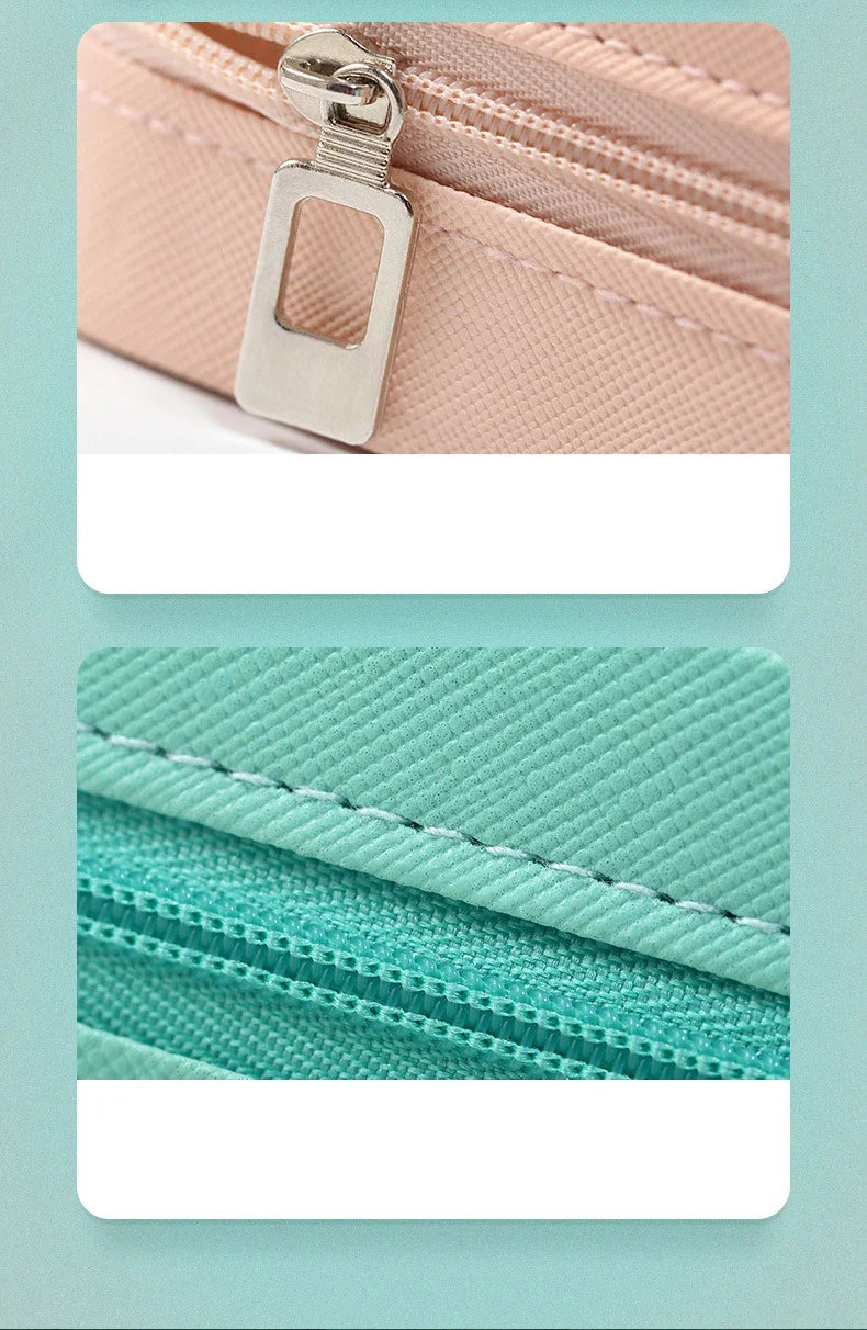 Mini Jewelry Storage Box Portable Home Travel Earrings Necklace Storage Case for Women Ring Organizer PU Leather Display Case