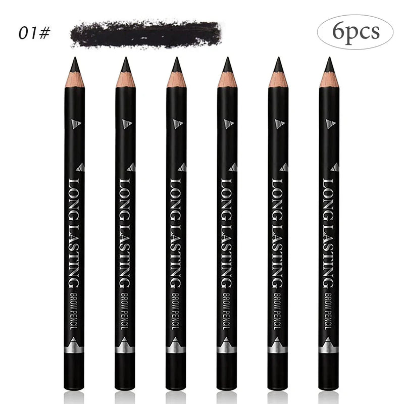 6/12Pcs Waterproof Eyebrow Pencil Beauty Tools