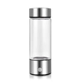 Portable Alkaline Hydrogen Water Bottle with SPE PEM Technology | 1600 PPB Hydrogen Rich Water in 3 Minutes | Borosilicate Glass Water Cup | 2-in-1 Usage Modes