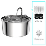 Stainless Steel Pet Water Feeder Cat Dog Automatic Filter Fountain