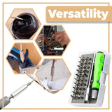Mini 32-in-1 Precision Screwdriver Set Magnetic Phillips Bits Multifunctional Hand Repair Tool Kit