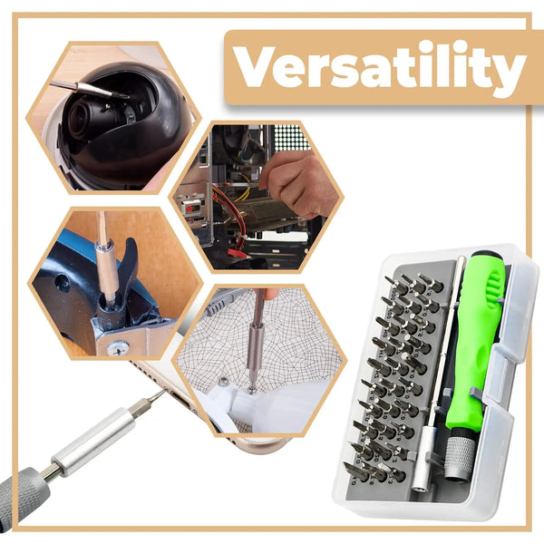 Mini 32-in-1 Precision Screwdriver Set Magnetic Phillips Bits Multifunctional Hand Repair Tool Kit