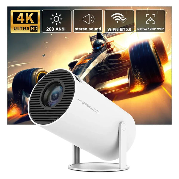 Magcubic HY300 Pro Projector Android 11 4K 1280*720P Dual Wifi 260ANSI 180°flexible BT5.0 Cinema Outdoor Portable Projector HY300 Pro