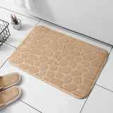 1pc embossed fiber carpet, bathroom living room anti slip mat, pebble floor mat, household items