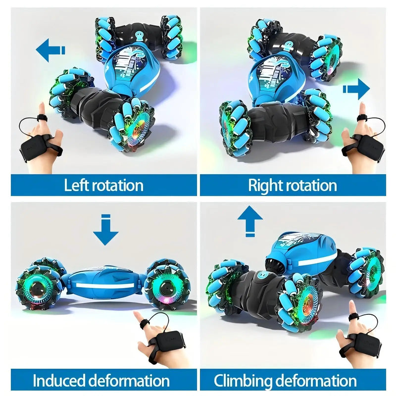 4WD RC Car Toy 2.4G Radio Remote Control Cars RC Watch Gesture Sensor Rotation Twist Stunt Drift Vehicle Toy for CHildren Kids