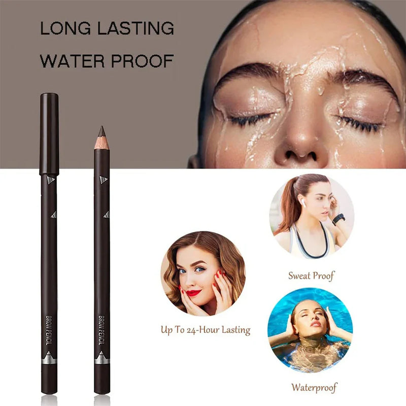 6/12Pcs Waterproof Eyebrow Pencil Beauty Tools