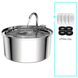 Stainless Steel Pet Water Feeder Cat Dog Automatic Filter Fountain