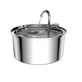 Stainless Steel Pet Water Feeder Cat Dog Automatic Filter Fountain