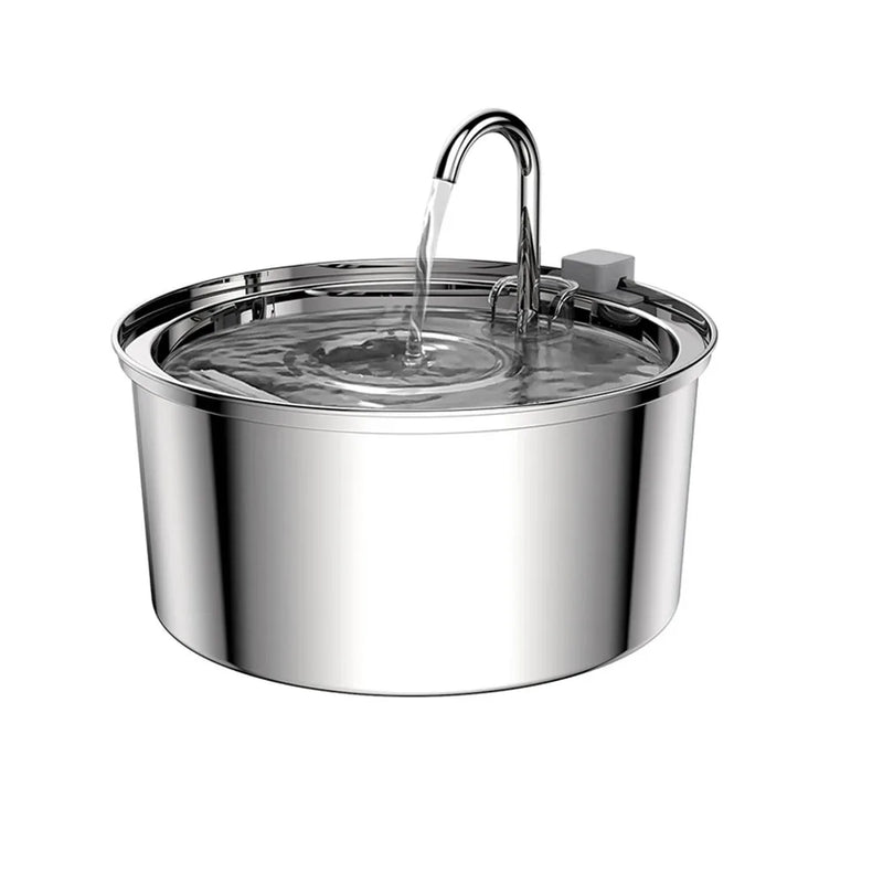 Stainless Steel Pet Water Feeder Cat Dog Automatic Filter Fountain