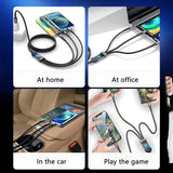 100W USB Charging Cable 3 In 1 Universal USB-C, Lightning, Micro USB