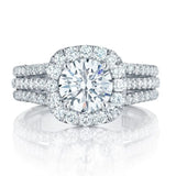 Huitan Trendy Brilliant Cubic Zirconia Engagement Ring