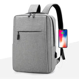 Xajzpa New Versatile Business Bag USB Rechargeable School Bag Waterproof Laptop Bag Backpack