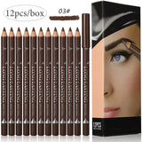 6/12Pcs Waterproof Eyebrow Pencil Beauty Tools
