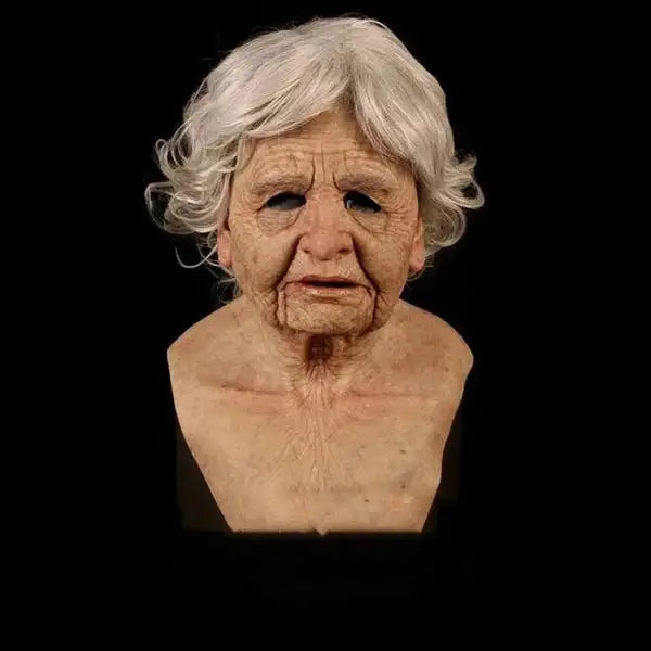 Old Man Mask Full Head Latex Halloween Horror Funny Real Masks