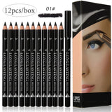 6/12Pcs Waterproof Eyebrow Pencil Beauty Tools