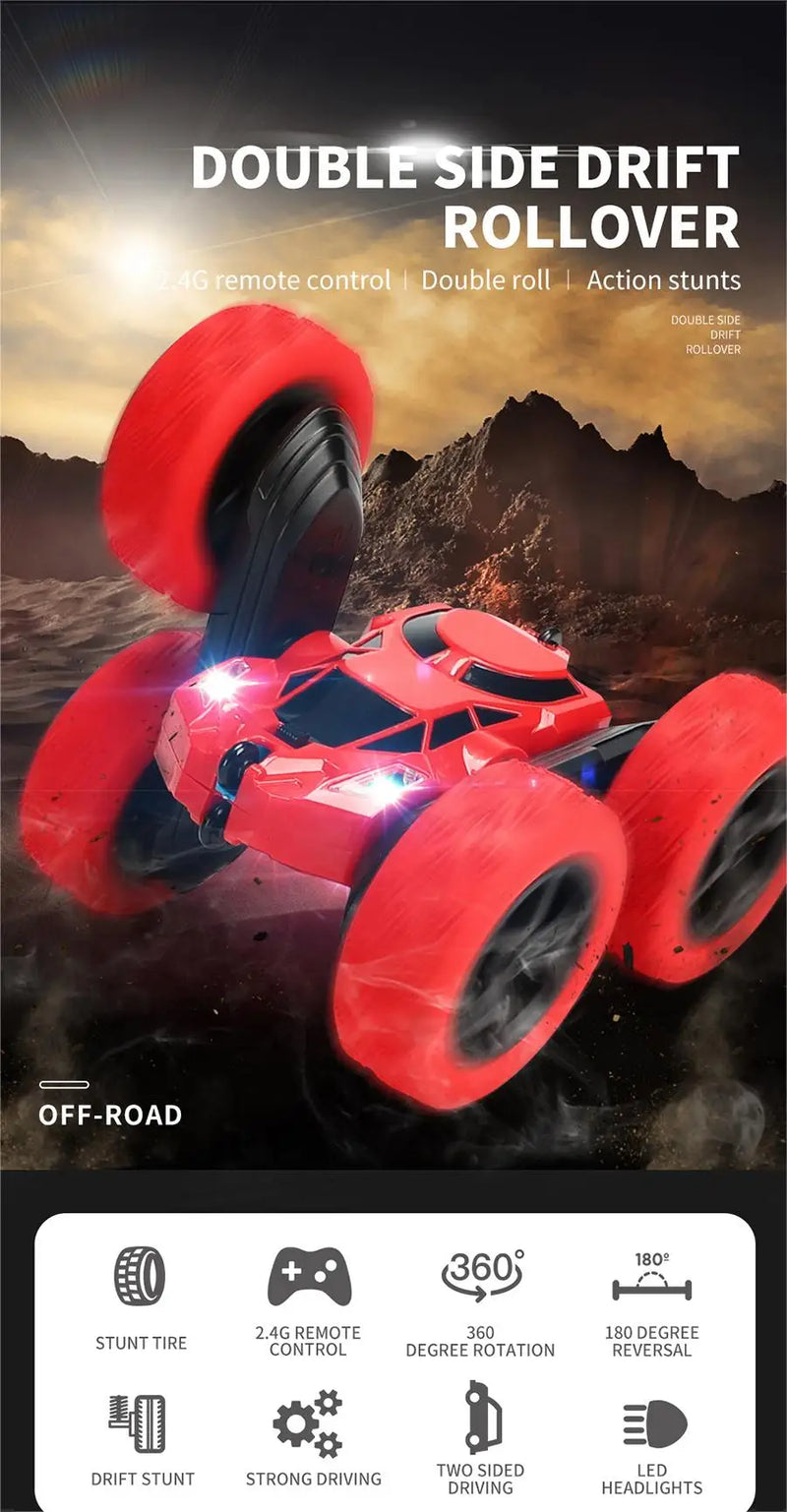 RC Stunt Car: 360° Flip, Double-Sided