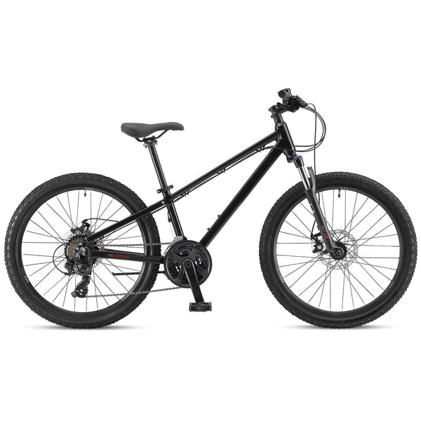 Ultralight ST24 Boys 24" Kids Hardtail Mountain Bike Stealth Black